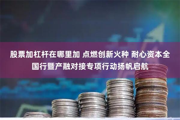 股票加杠杆在哪里加 点燃创新火种 耐心资本全国行暨产融对接专项行动扬帆启航