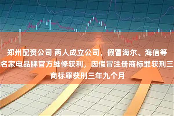 郑州配资公司 两人成立公司，假冒海尔、海信等182个知名家电品牌官方维修获利，因假冒注册商标罪获刑三年九个月